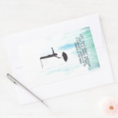 Dans in de regen rechthoekige sticker (Envelop)