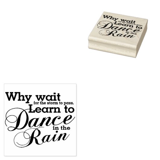 Dans in de regen rubberstempel (Gestempeld)