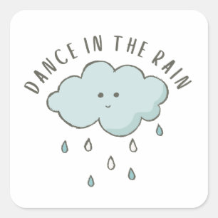 Dans in de regen stickers