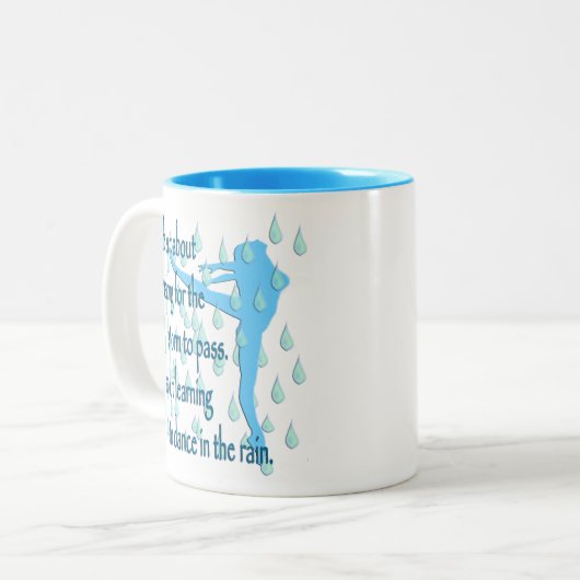 Dans in de Regenbank Mok (Voorkant links)