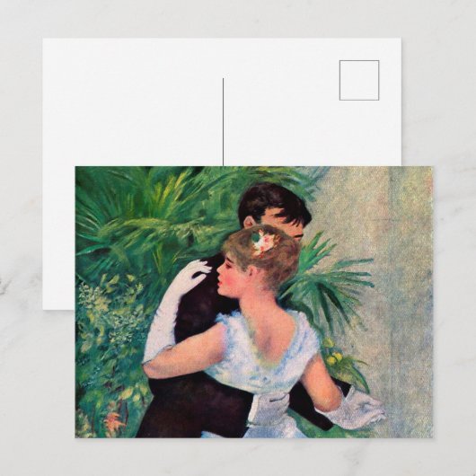 Dans in de stad door Pierre-Auguste Renoir Briefkaart (Voorkant / Achterkant)