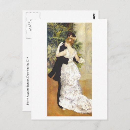 Dans in de stad door Renoir Briefkaart (Voorkant / Achterkant)