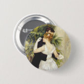 Dans in de stad door Renoir Ronde Button 5,7 Cm (Voorkant /achterkant)