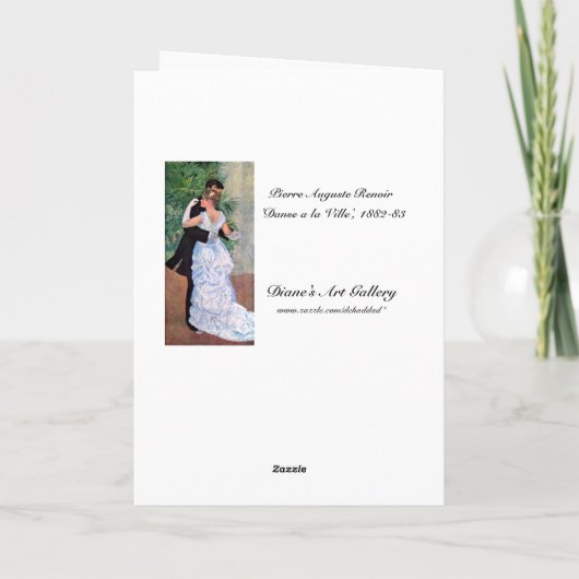 "Dans in de Stad" Huwelijk Kaart (Achterkant)