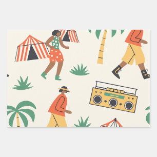 Dans in de zomer inpakpapier vel