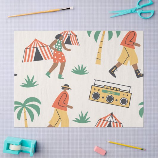 Dans in de zomer tissuepapier (Craft)