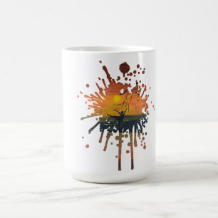 Dans in de Zonsondergang Gloed handgemaakte Koffiemok