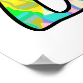 Dans in heldere stralingskleuren poster (Hoek)