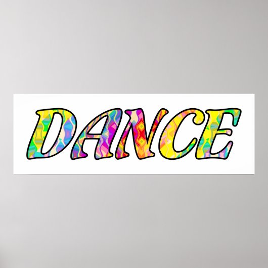 Dans in heldere stralingskleuren poster (Voorkant)