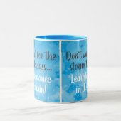 Dans in het Rain Blue Waterverf Inspirerend Tweekleurige Koffiemok (Center)