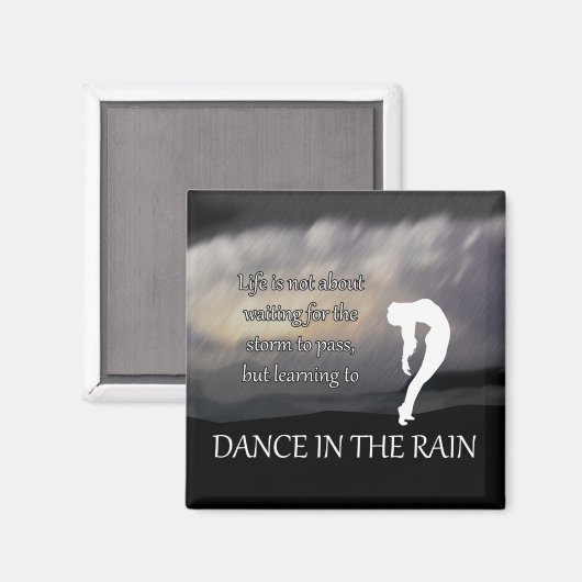 Dans in het Rain Inspirerend Magnet (Voorkant / Achterkant)