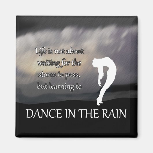Dans in het Rain Inspirerend Magnet (Voorkant)
