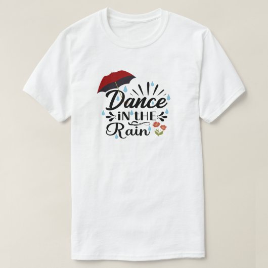 Dans in het regen T-shirt (Design voorkant)
