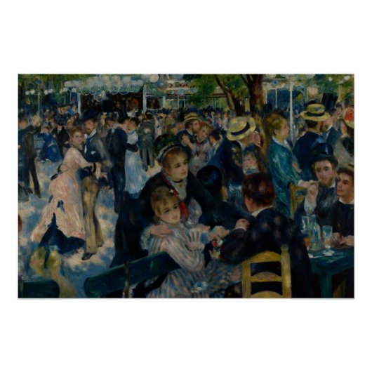 Dans in Le Moulin de la Galette - Auguste Renoir Perfect Poster (Voorkant)