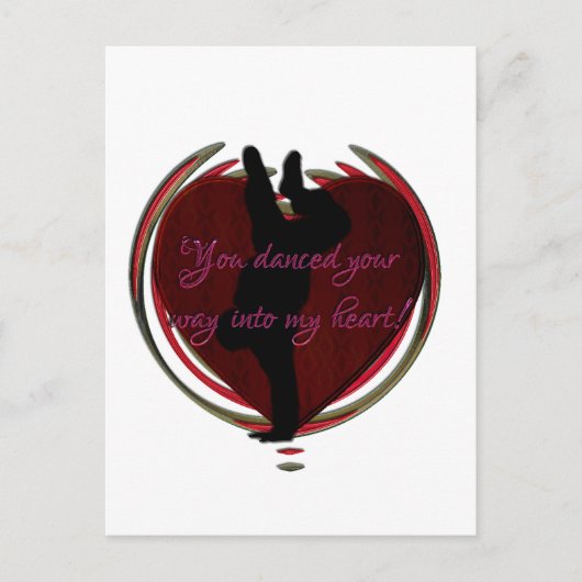 Dans in mijn hart briefkaart (Voorkant)
