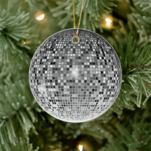 Dans in nostalgie met onze Disco Ball Keramisch Ornament