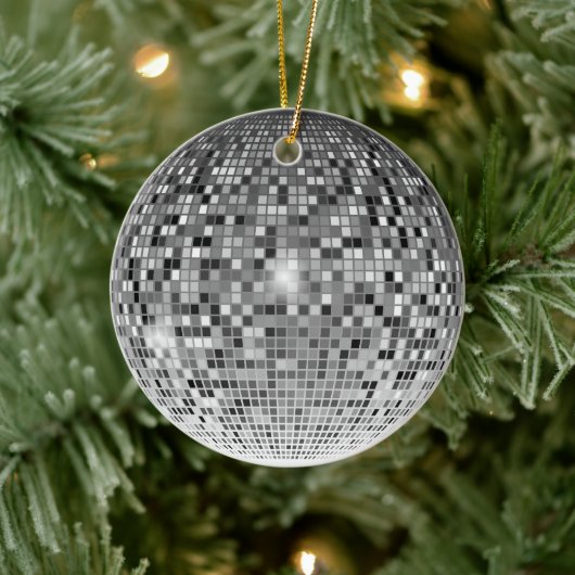 Dans in nostalgie met onze  Disco Ball Keramisch Ornament (Boom)