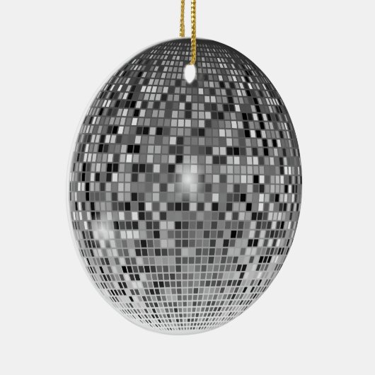 Dans in nostalgie met onze  Disco Ball Keramisch Ornament (Rechts)