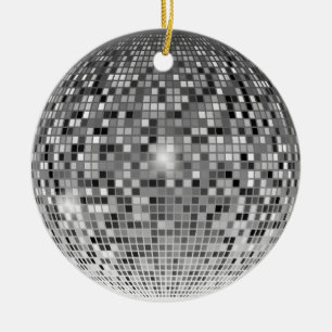 Dans in nostalgie met onze  Disco Ball Keramisch Ornament