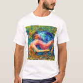 dans in passie kleurrijk abstract schilderij t-shirt (Voorkant)