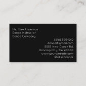 Dans instructeur ballet ballerina leraar visitekaartje (Achterkant)