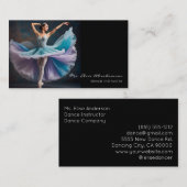 Dans instructeur ballet ballerina leraar visitekaartje (Voorkant / Achterkant)