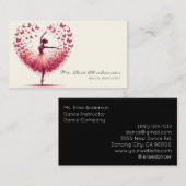 Dans instructeur ballet ballerina leraar visitekaartje (Voorkant / Achterkant)