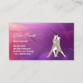 Dans instructeur danser moderne Paarse achtergrond Visitekaartje (Voorkant)