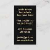 Dans instructeur koppels dansen visitekaartje (Achterkant)
