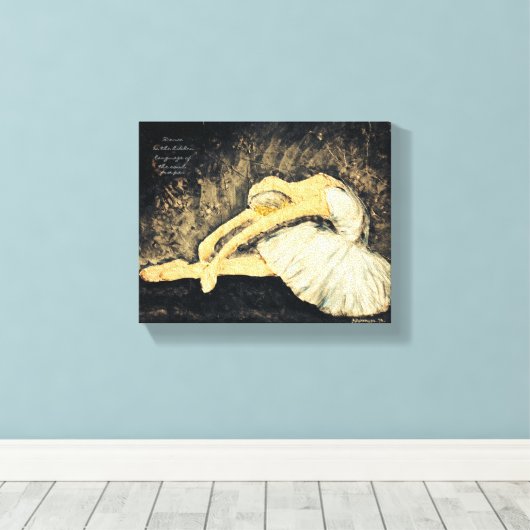 Dans is de verborgen taal canvas afdruk (Insitu (Houten vloer))