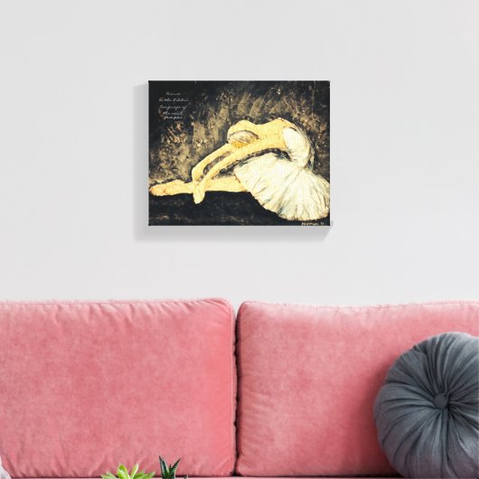 Dans is de verborgen taal canvas afdruk (Insitu (Woonkamer))