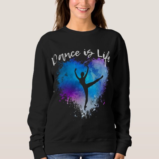 DANS IS HET LEVEN Ballet Dancing Ballerinan Tween Trui (Voorkant)