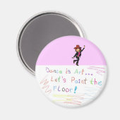 Dans is kunstmagneet magneet (Voorkant / Achterkant)