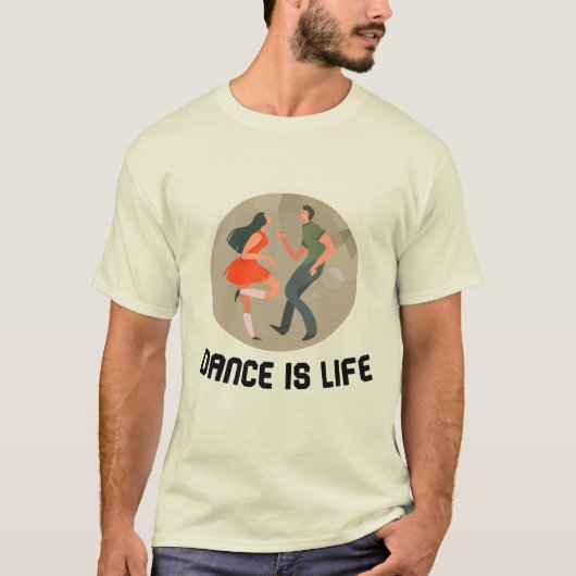 Dans is leven t-shirt (Voorkant)