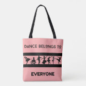 "Dans is van iedereen" Light Pink Tote Bag (Achterkant)