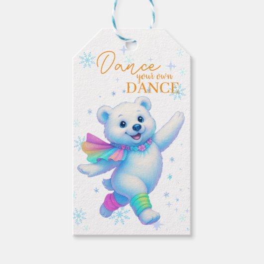 Dans je eigen dans Canvas Kunst Cadeaulabel (Voorkant)