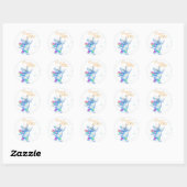Dans je eigen dans Canvas Kunst  Ronde Sticker (Vel)