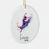 Dans Kerst Ornament, Ballet Dans Cadeau Keramisch Ornament (Rechts)