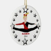 Dans, Kheer Blonde Red en zwart Keramisch Ornament (Rechts)