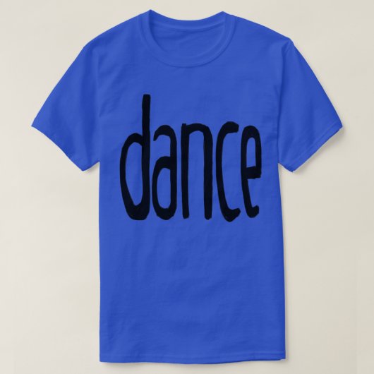 dans kleine lettertjes t-shirt (Design voorkant)