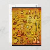 Dans La Cuisine - Franse bestuurderskaart Briefkaart (Voorkant / Achterkant)