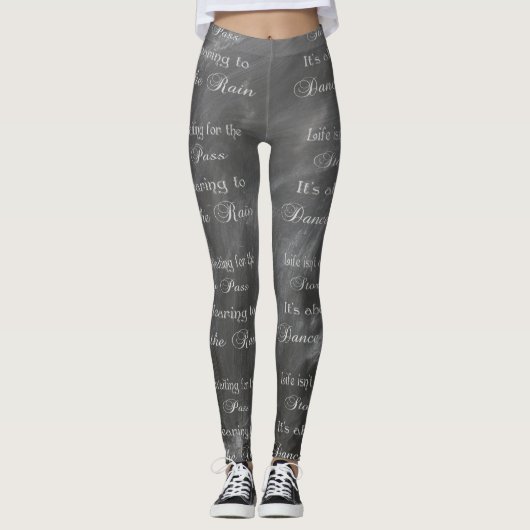 Dans Leggings dansen in het regenkrijtbord (Voorkant)