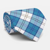 Dans - Lennox Turquoise Tartan Stropdas (Opgerold)
