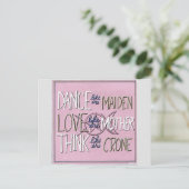 "Dans, Love, Think" Handbeschilderd Briefkaart (Staand voorkant)
