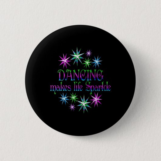 Dans maakt leven spaarzaam ronde button 5,7 cm (Voorkant)