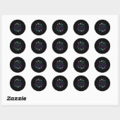 Dans maakt leven spaarzaam ronde sticker (Vel)