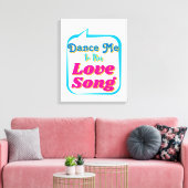 Dans me naar deze geliefde SONG, Wall Art Canvas Afdruk (Insitu (Woonkamer))