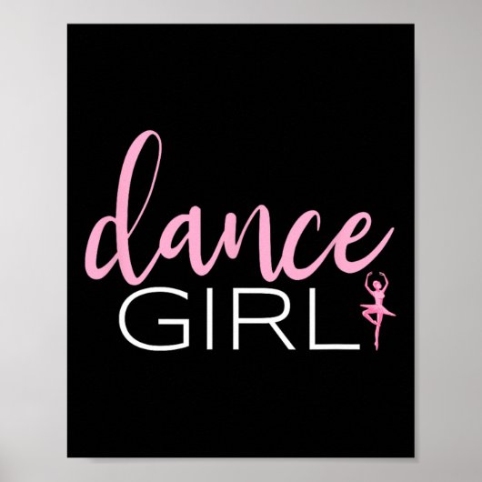 Dans Meisje Dansen Ballerina Ballet Danser Gift Vo Poster (Voorkant)