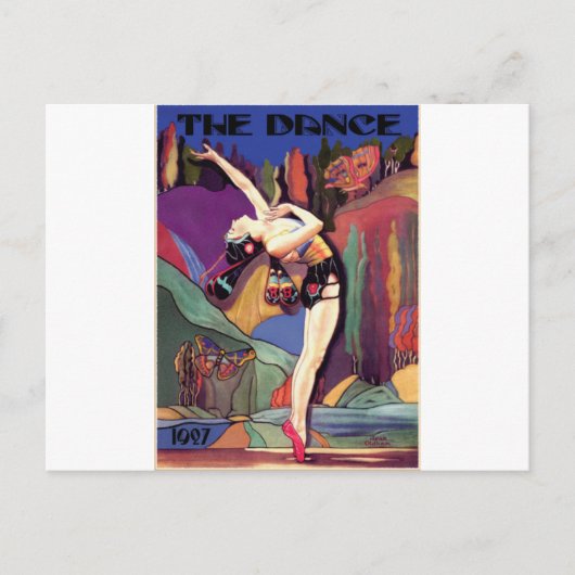 Dans met Butterflies Briefkaart (Voorkant)