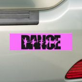 Dans met danskleuren bumpersticker (Op auto)